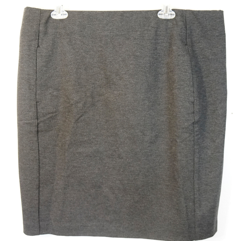 J Jill Gray Pull On Career Skirt XL NWT Stretch